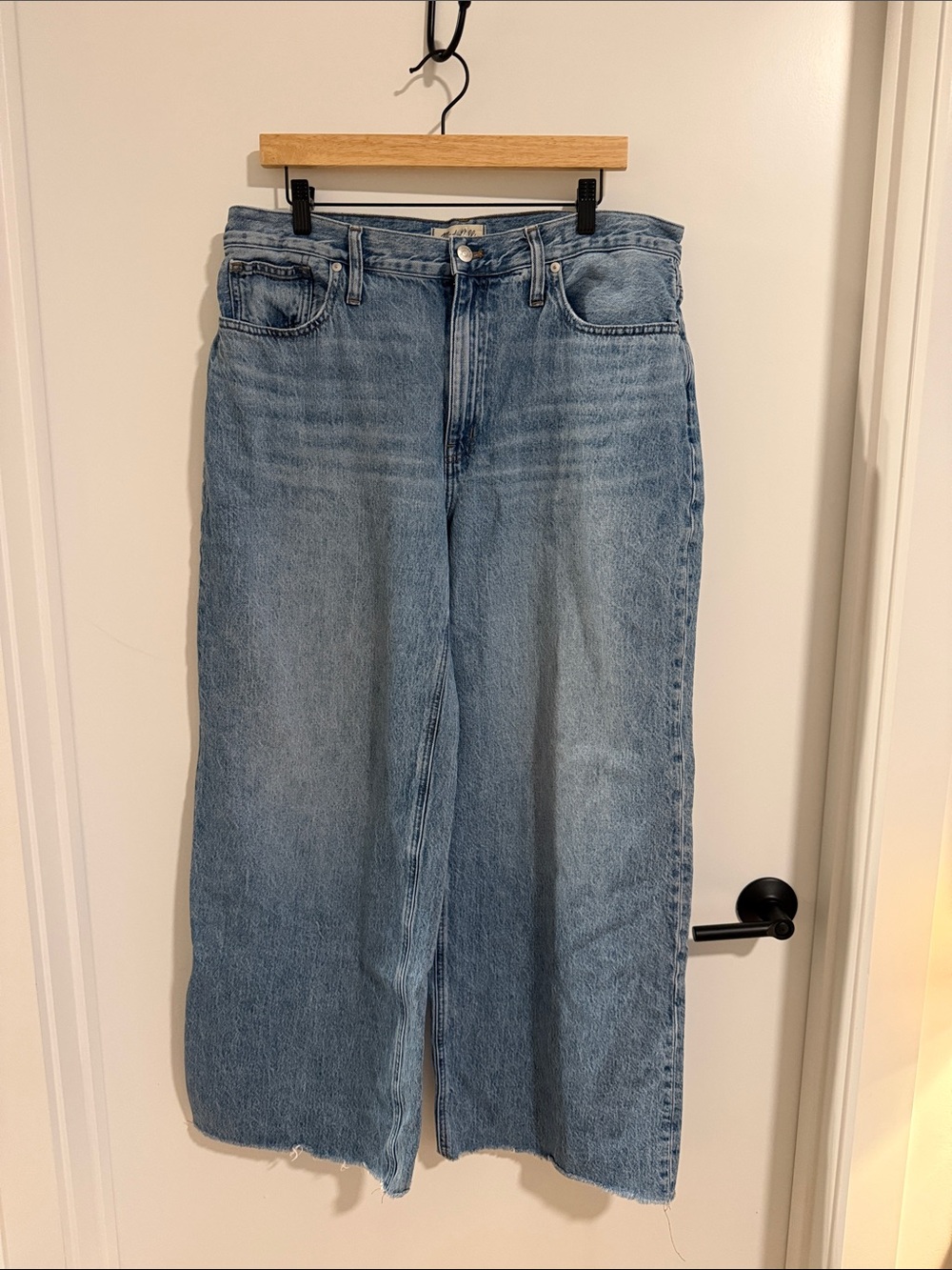 Madewell Super Wide-Leg Jeans with Raw Hem